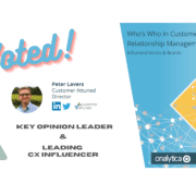 Peter Lavers voted as Top CX Influencer