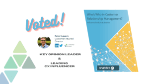 Peter Lavers voted as Top CX Influencer