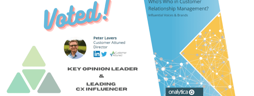 Peter Lavers voted as Top CX Influencer