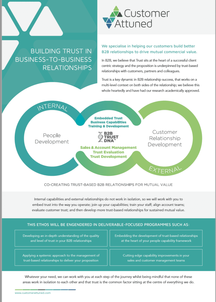 Building Trust In B2B Relationships - Customer Attuned Company Brochure ...