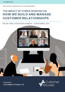 Front Cover of our Impact of Hybrid Working on how we Build and Manage Customer Relationships
