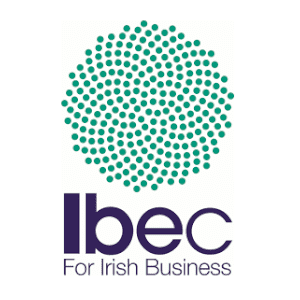 This shows the Ibec logo, Ibec lobbies for and provides services to Irish businesses.